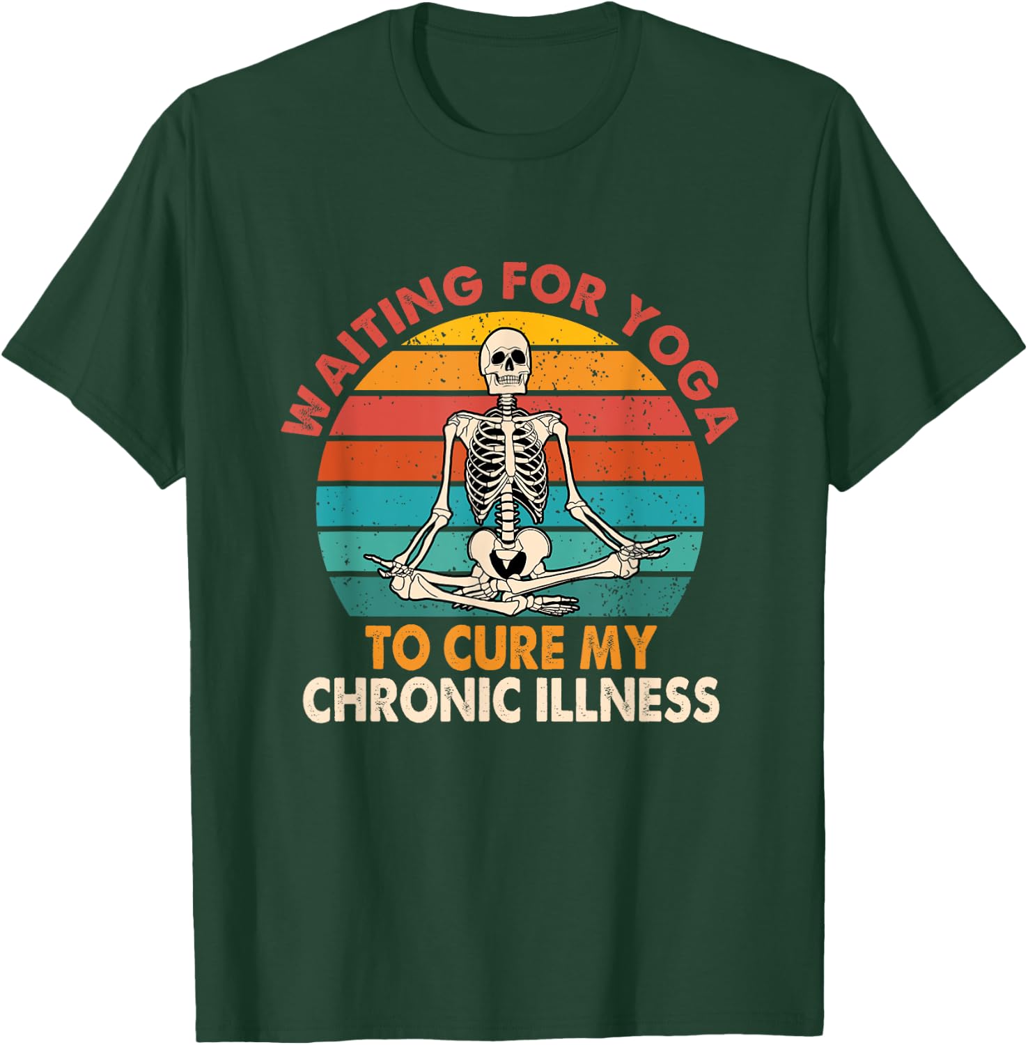 EDS Chronic Waiting For Yoga , -Adults, Black, Small, Short Sleeve, Classic Fit, Yoga Motivation T-Shirt - T-Shirt | Forest