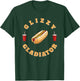 Glizzy Gladiator Funny Hotdog Humor Retro Sports Design Women Girls Kids T-Shirt - T-Shirt | Forest