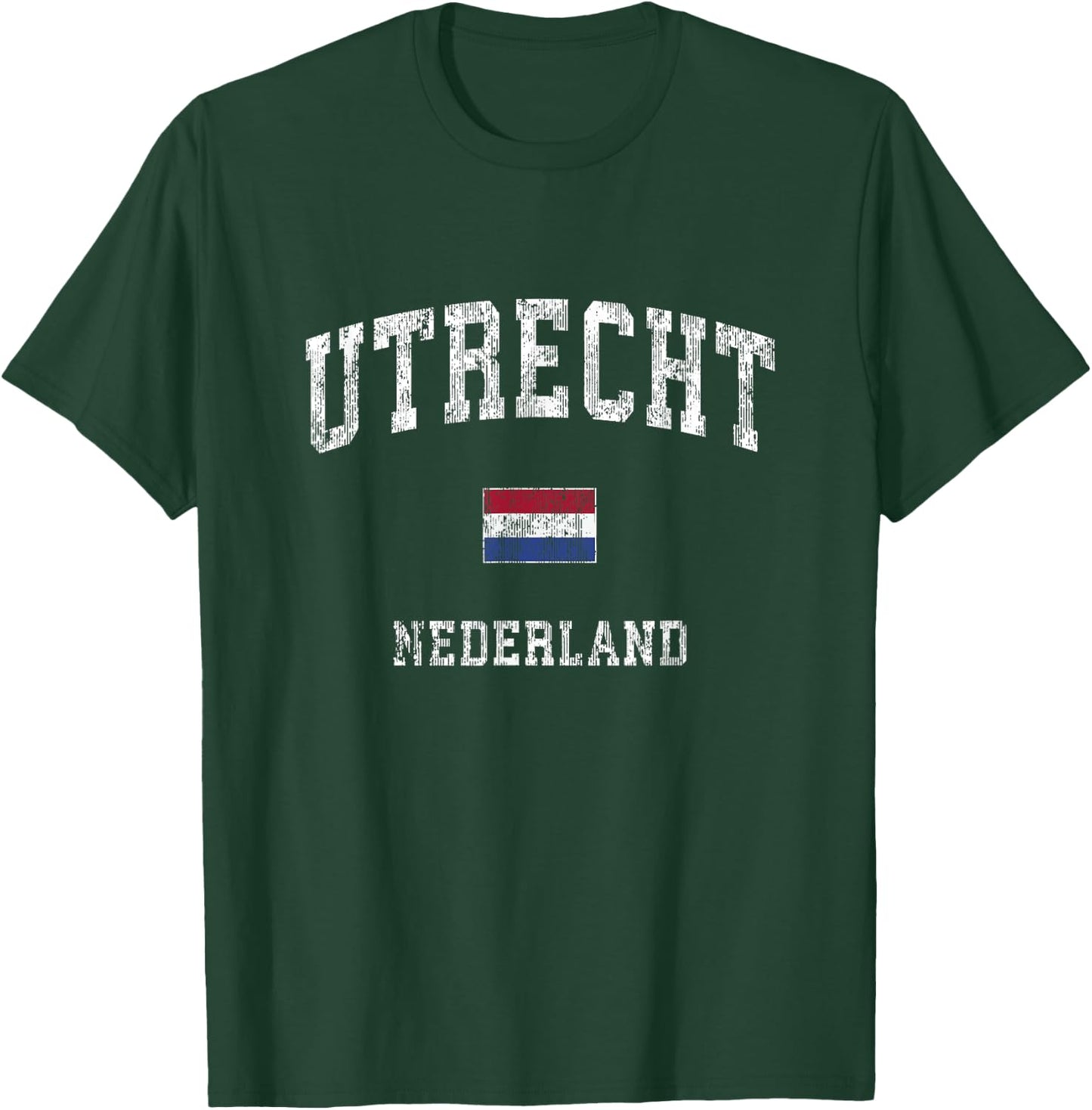 Utrecht Netherlands Netherlands Vintage Athletic Sports Design T-Shirt - T-Shirt | Forest