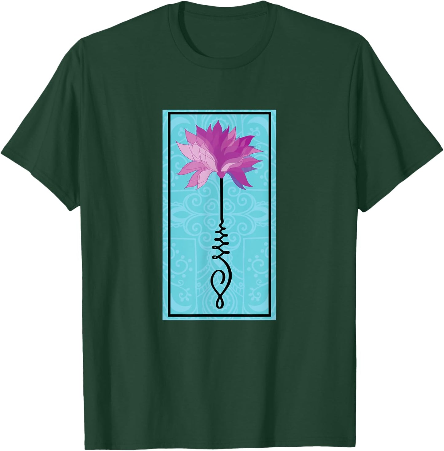 Mandala Unalome Lotus Flower Meditation T-Shirt - T-Shirt | Forest