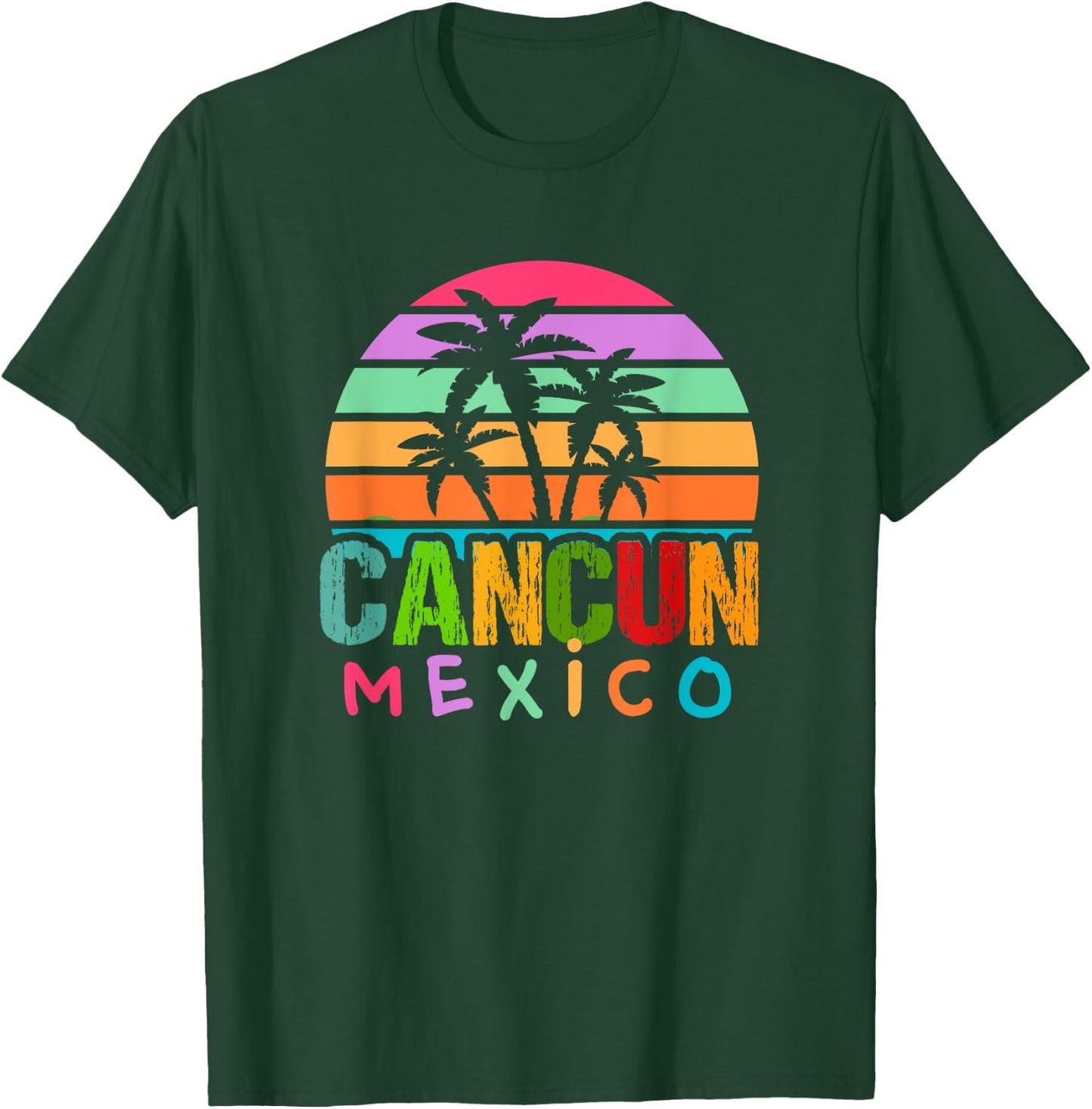 CANCUN MEXICO 2024 Vacation Beach Matching Family Group Men Women Kids T-Shirt - T-Shirt | Forest