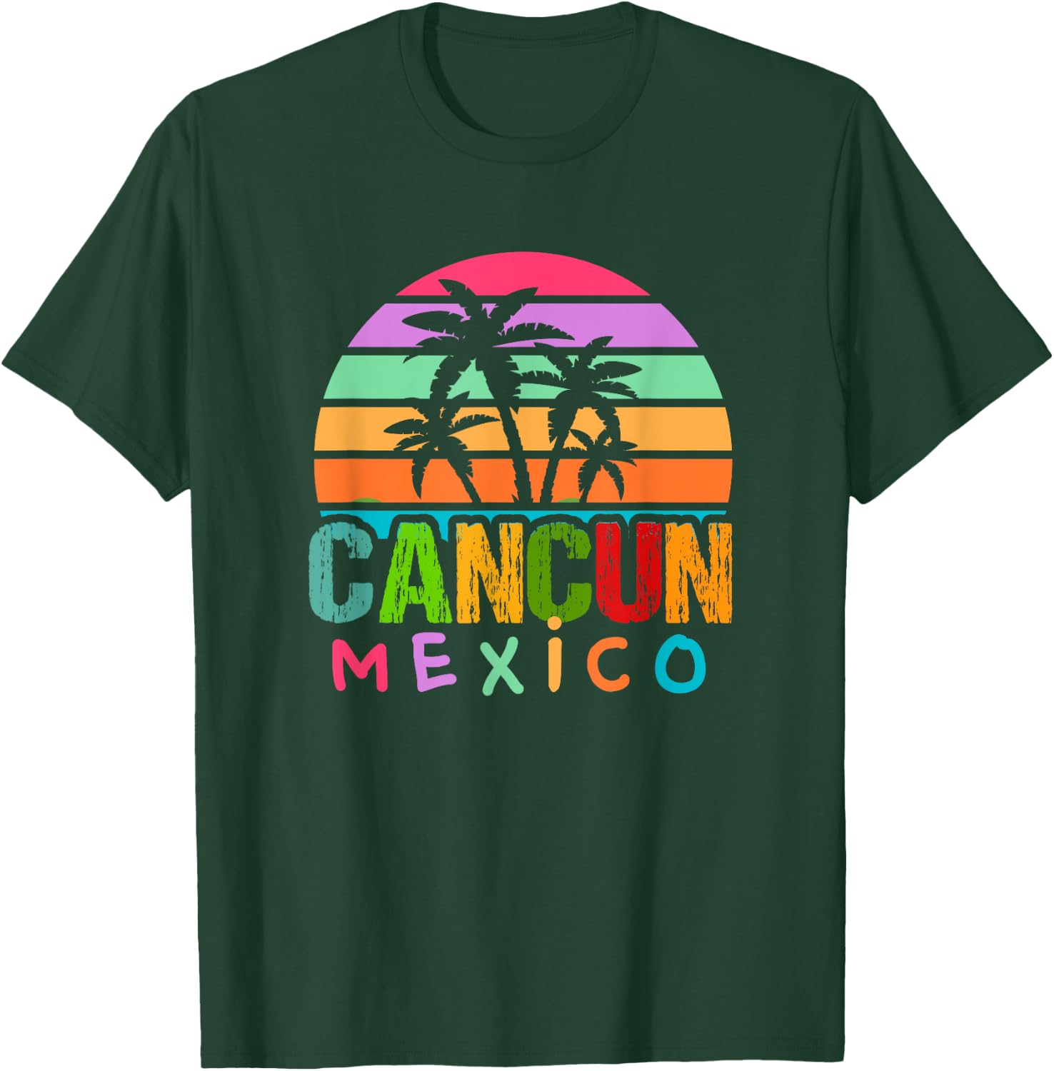CANCUN MEXICO 2024 Vacation Beach Matching Family Group Men Women Kids T-Shirt - T-Shirt | Forest
