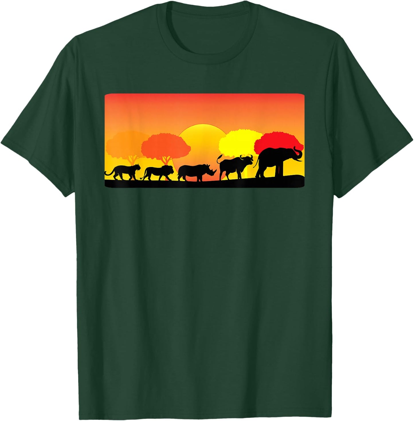 Africa Big Five Animals | BIG 5 of Africa T-Shirt - T-Shirt | Forest