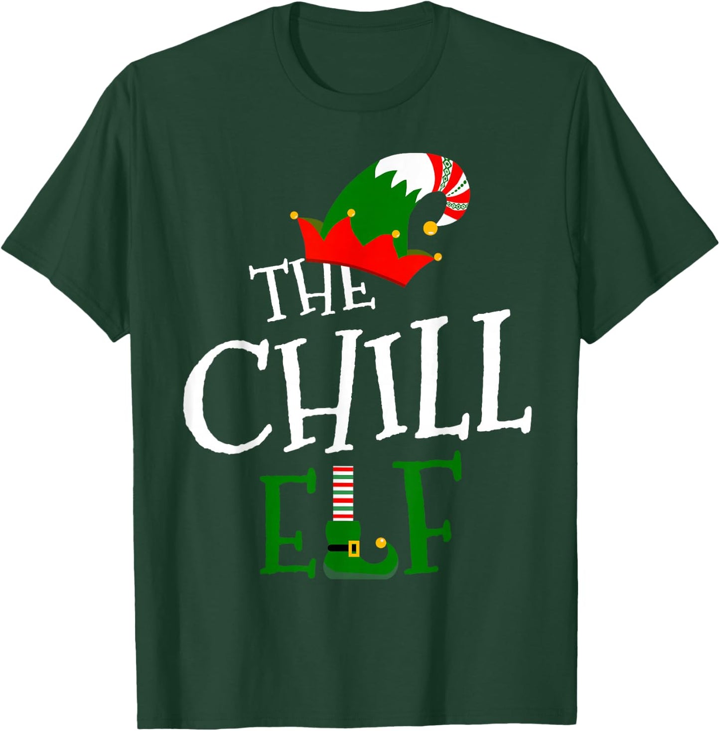 The Chill Elf Family Matching Group Gift Christmas Costume T-Shirt - T-Shirt | Forest
