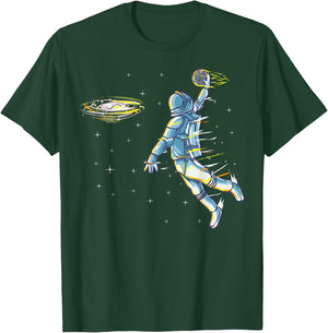 Basketball Space Astronaut Slam Dunk Jam Sports Humor T-Shirt - T-Shirt | Forest