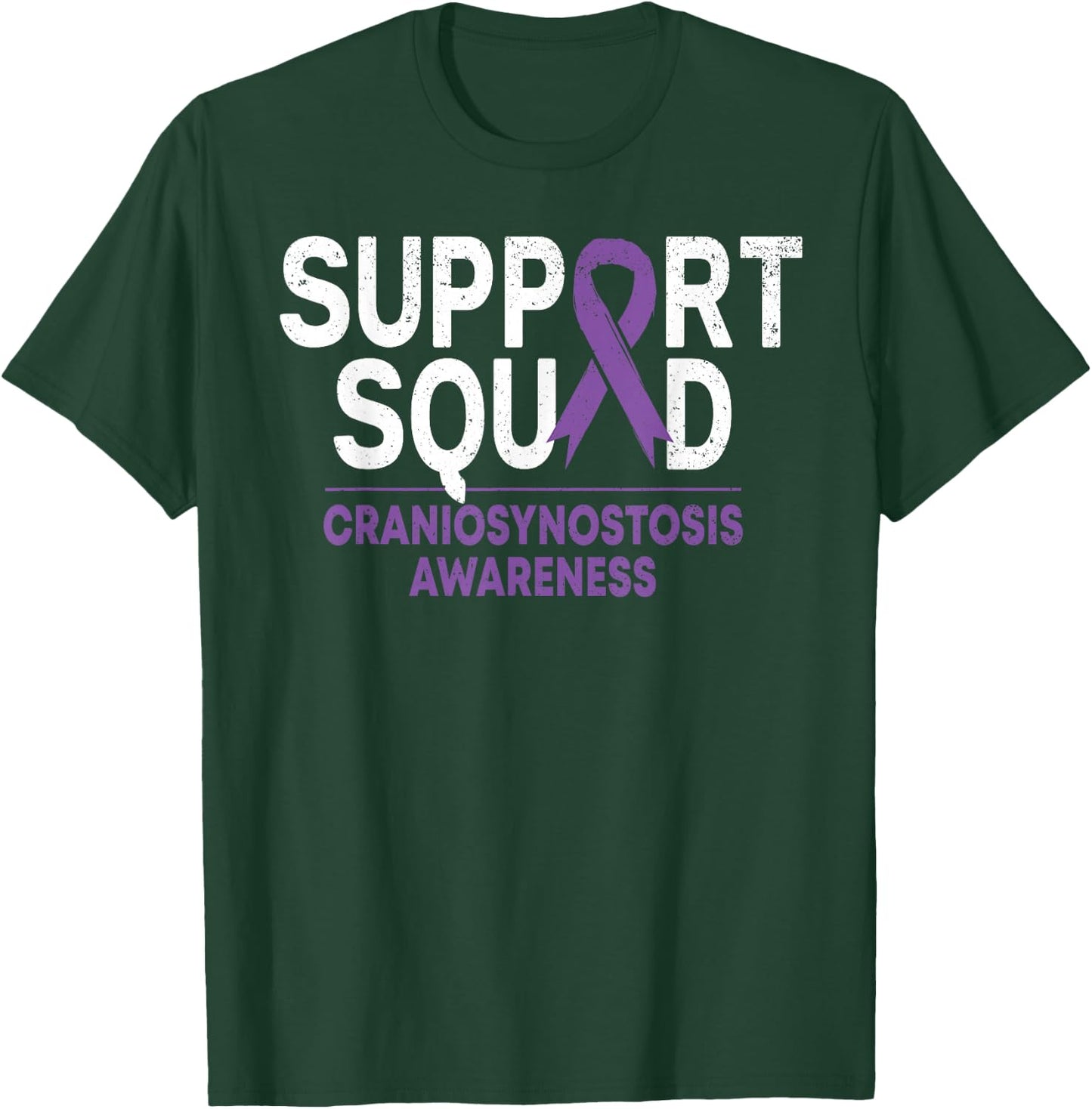 Support Squad Craniosynostosis CSO Awareness Purple Ribbon T-Shirt - T-Shirt | Forest