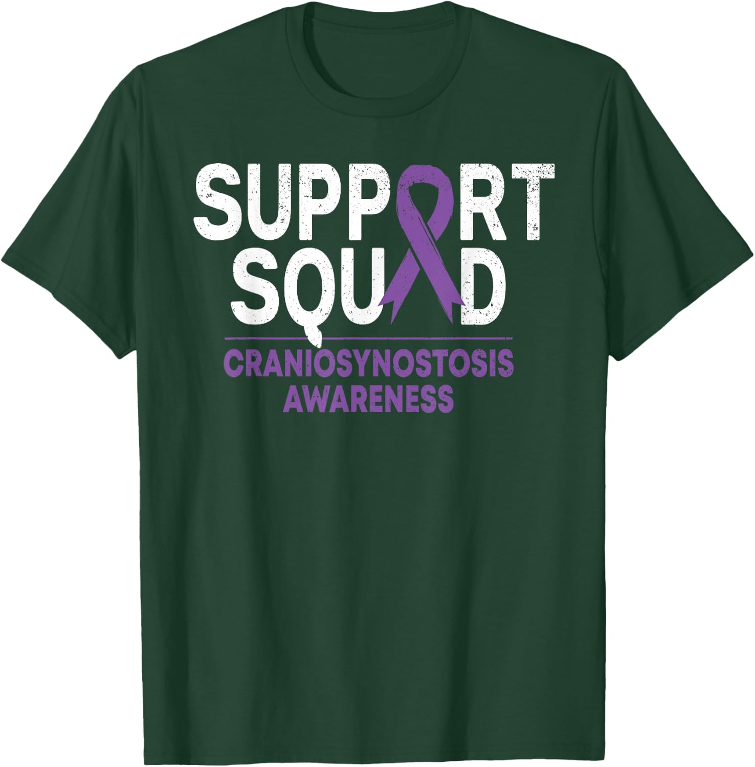 Support Squad Craniosynostosis CSO Awareness Purple Ribbon T-Shirt - T-Shirt | Forest