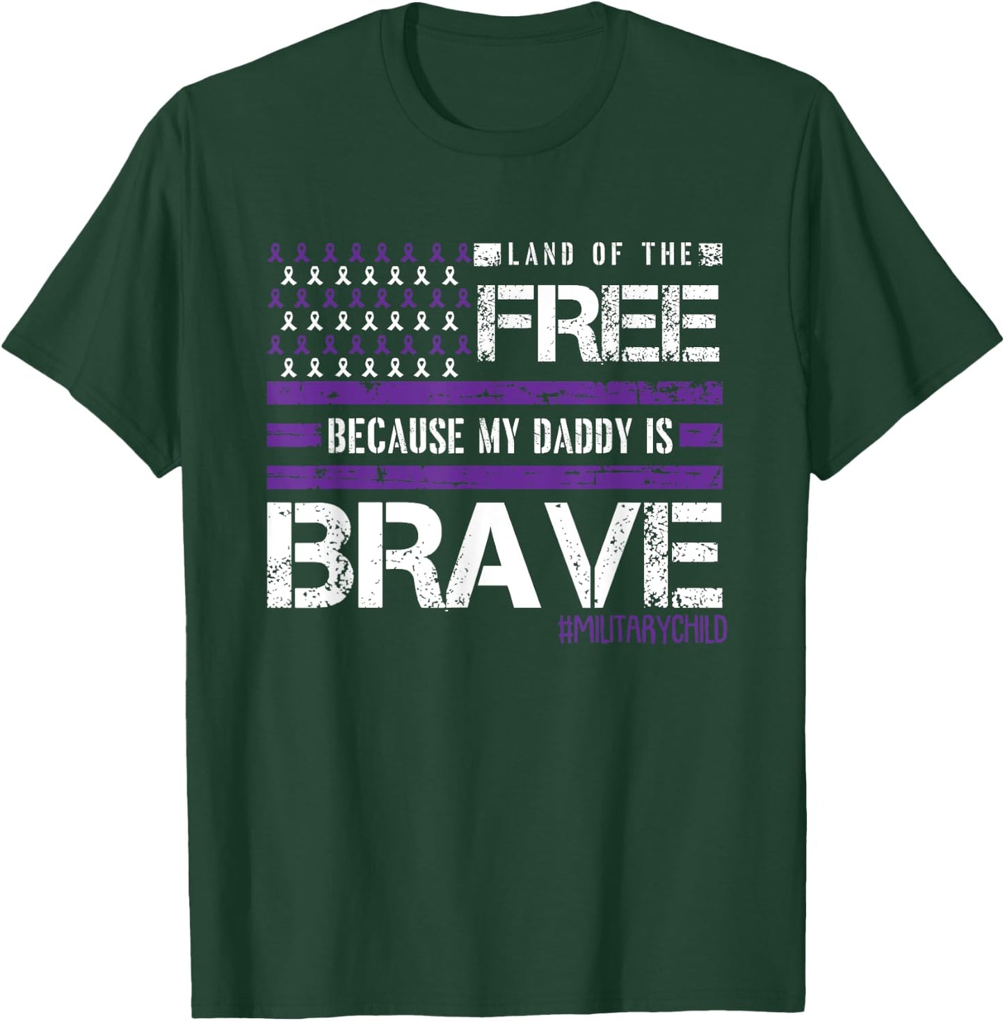 Land Of The Free Month Of The Military Child American Flag T-Shirt - T-Shirt | Forest