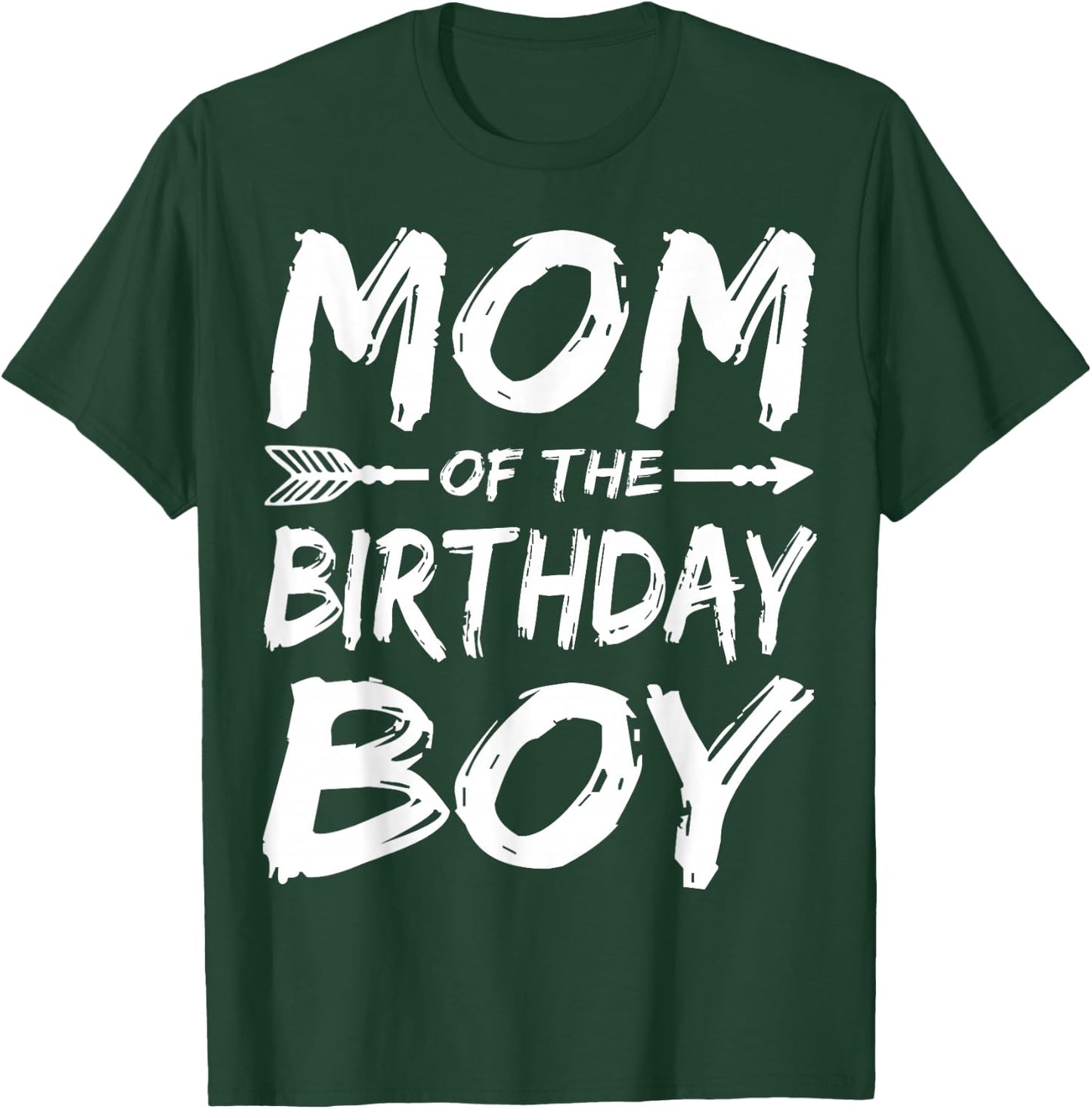 Mom of the birthday boy matching family party T-Shirt - T-Shirt | Forest