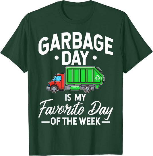 Garbage Day T Shirt Kids City Garbage Truck T-Shirt - T-Shirt | Forest