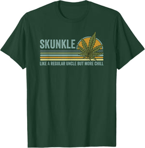 Skunkle Uncle Smokes Weed Like Regular Uncle But More Chill T-Shirt - T-Shirt | Forest