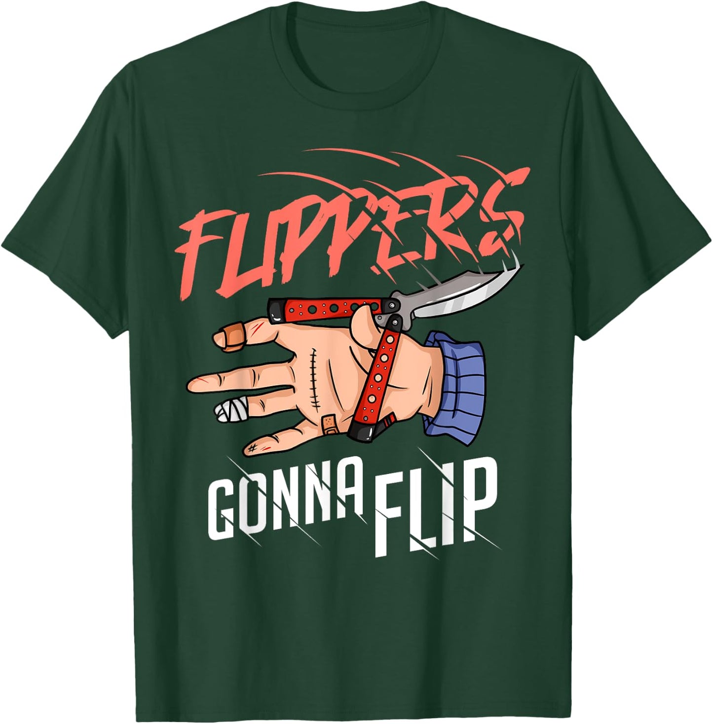 Balisong Flipping Butterfly Knife Training T-Shirt - T-Shirt | Forest