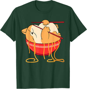 Funny Kawaii Neko Anime Cat Lover Japanese Ramen Noodles T-Shirt - T-Shirt | Forest