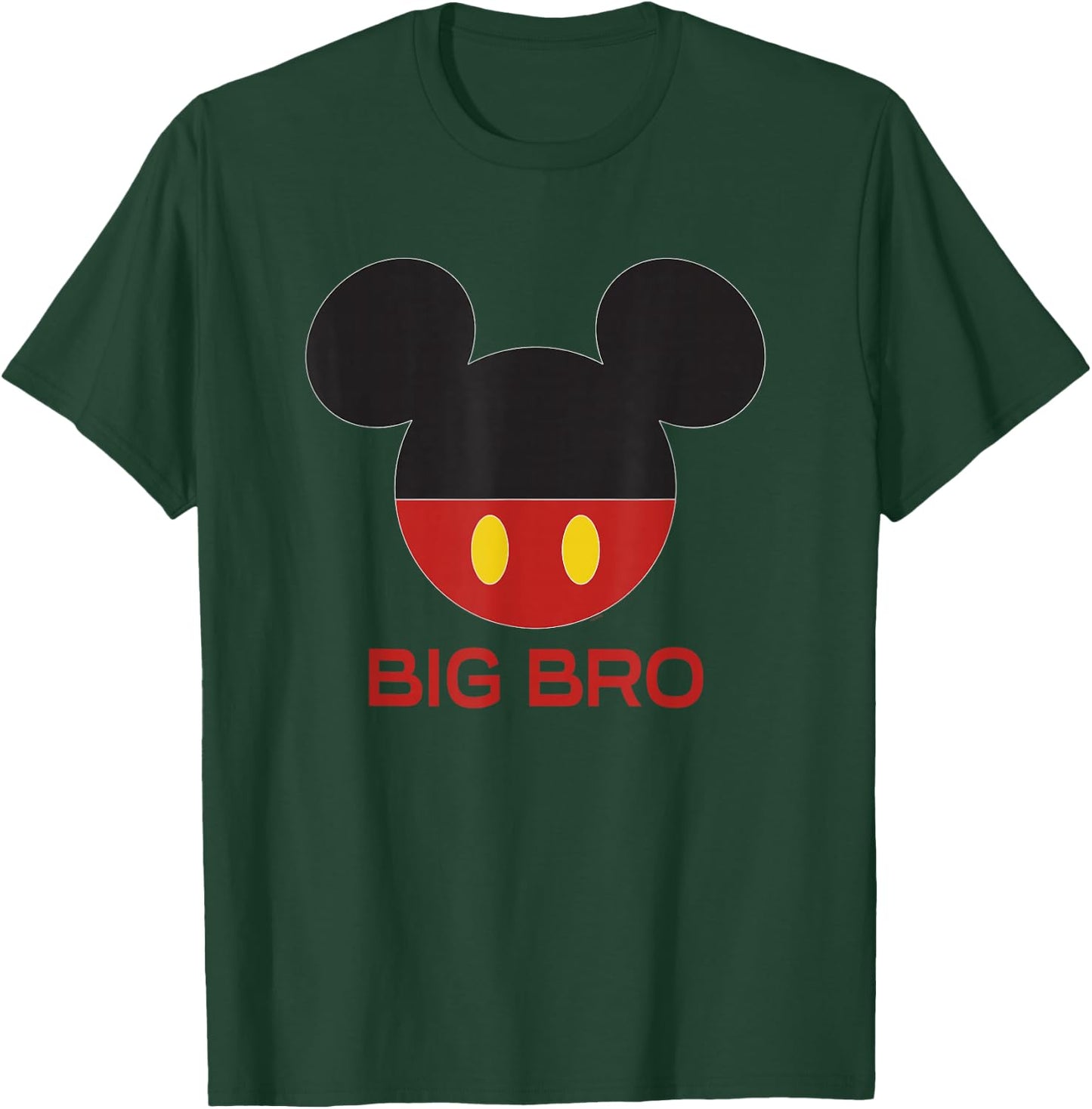 Disney Mickey Mouse Red Shorts Icon Big Bro Brother Family T-Shirt - T-Shirt | Forest