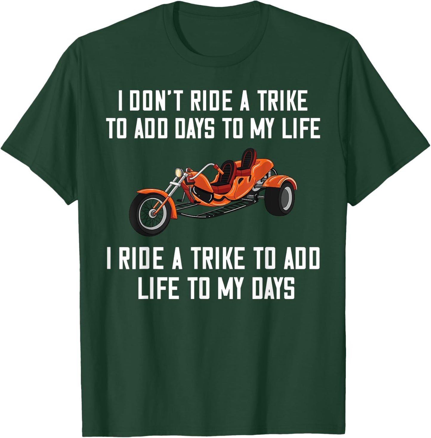 Trike Motorcycle Three Wheeler Bike T-Shirt - T-Shirt | Forest