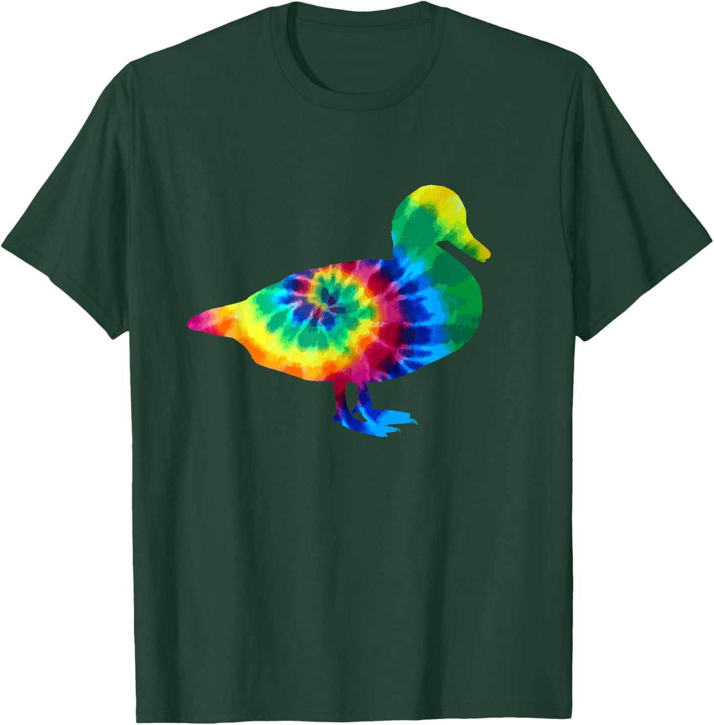 Duck Tie Dye Vintage Hippie Farmer Ducks T-Shirt - T-Shirt | Forest