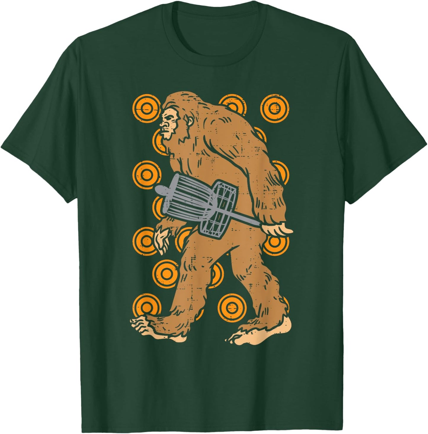 Bigfoot Sasquatch Disc Golf Funny Frisbee Golfing Golfer Men T-Shirt - T-Shirt | Forest