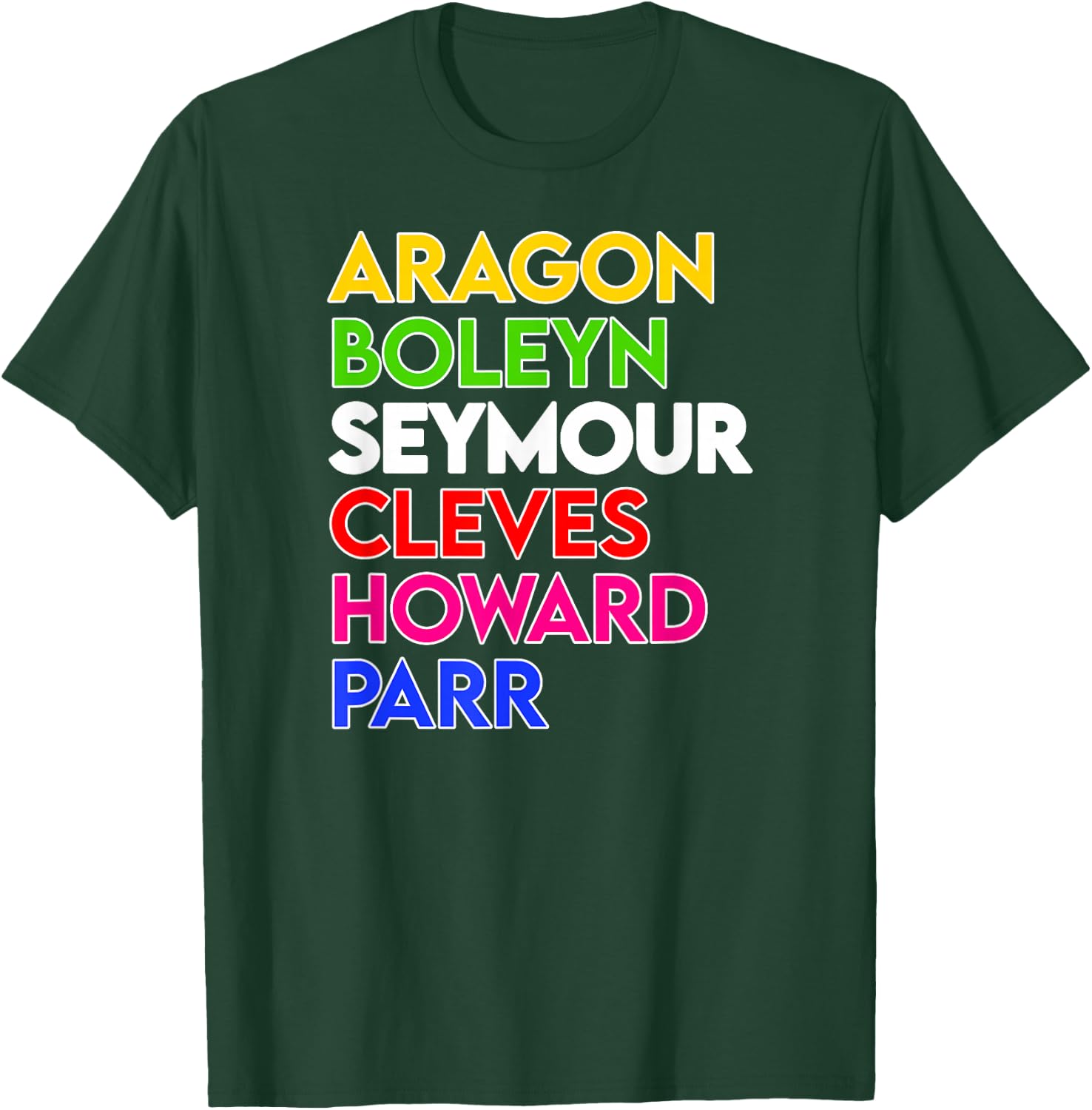 Six: The Musical Queens’ Names T-Shirt - T-Shirt | Forest