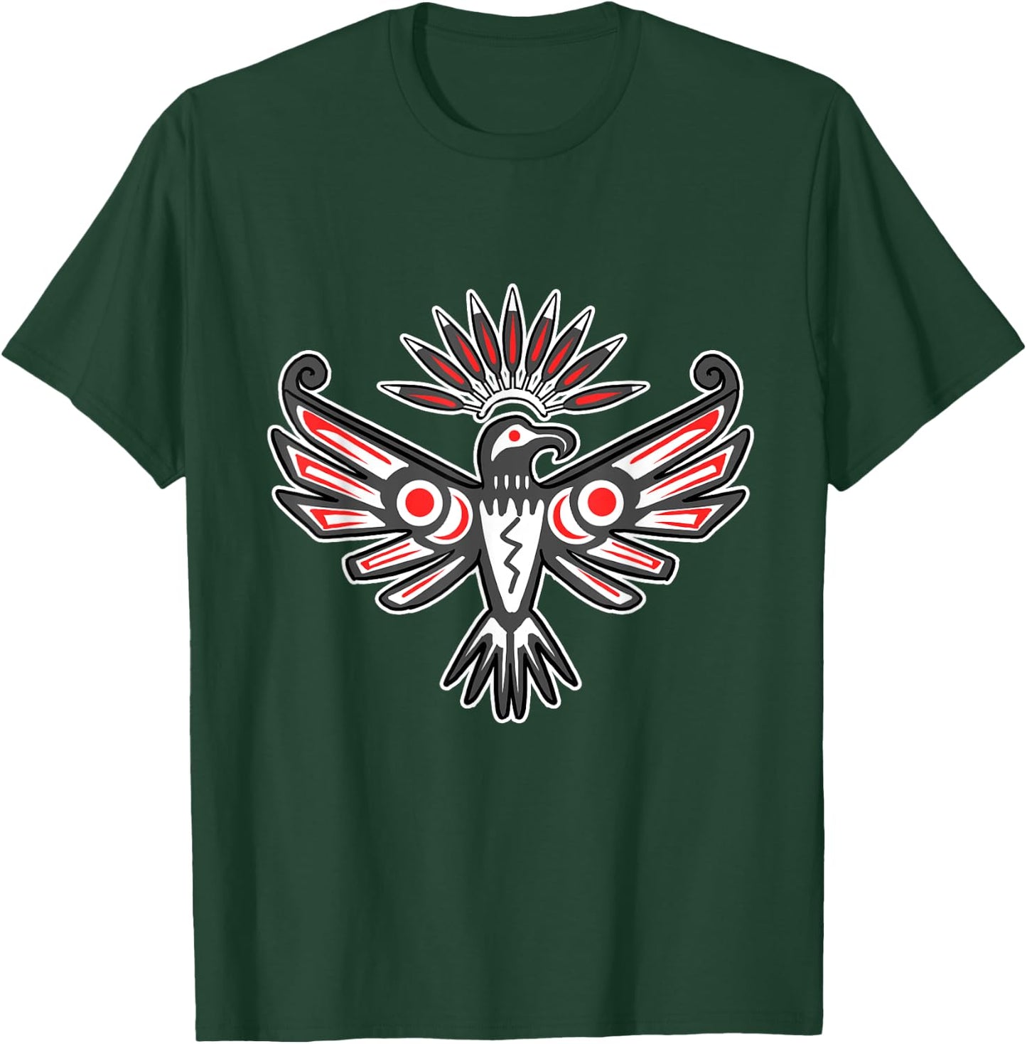 Native American Thunderbird Indigenous Peoples Day T-Shirt - T-Shirt | Forest