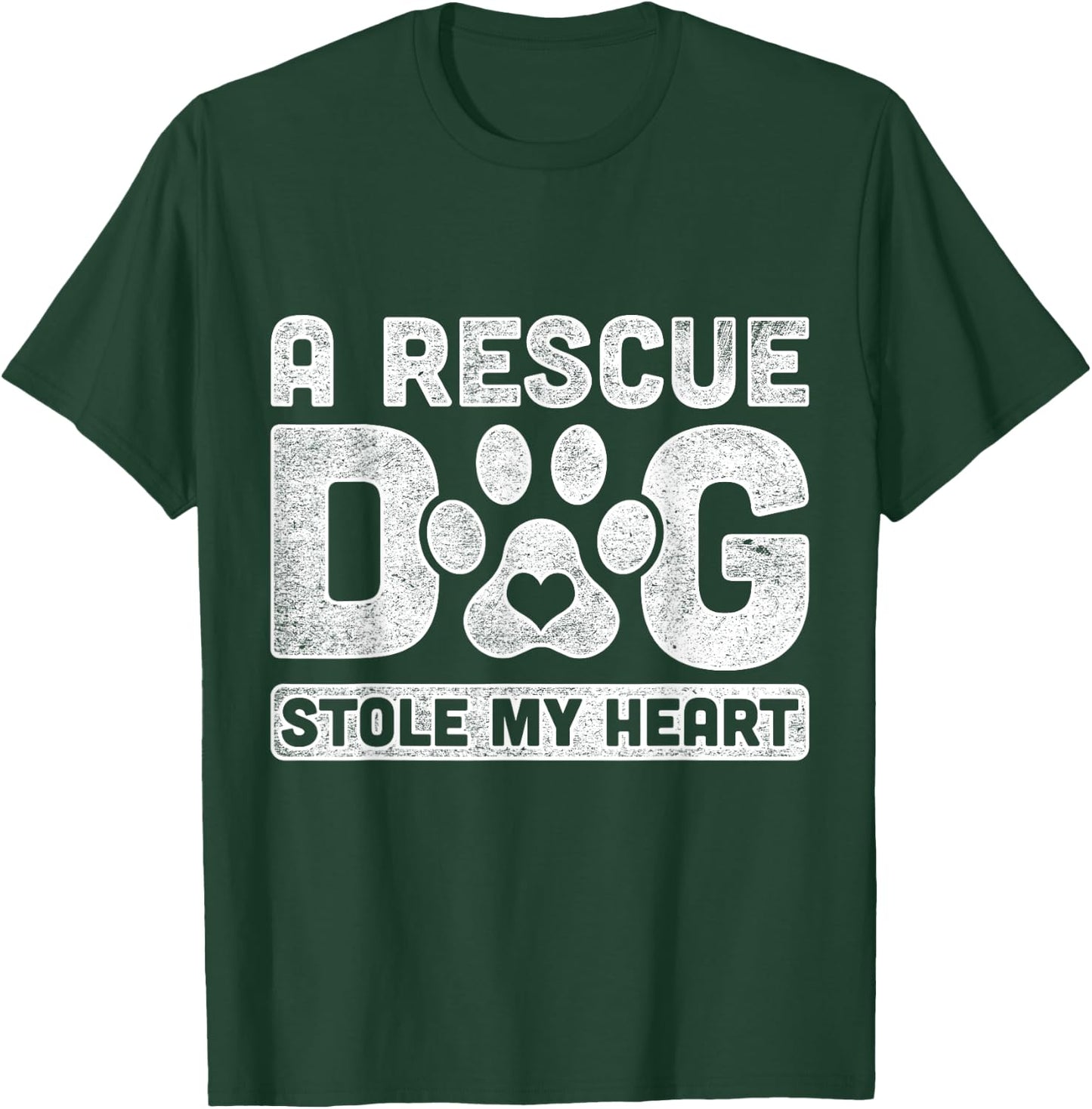 A Rescue Dog Stole My Heart Rescued T-Shirt - T-Shirt | Forest