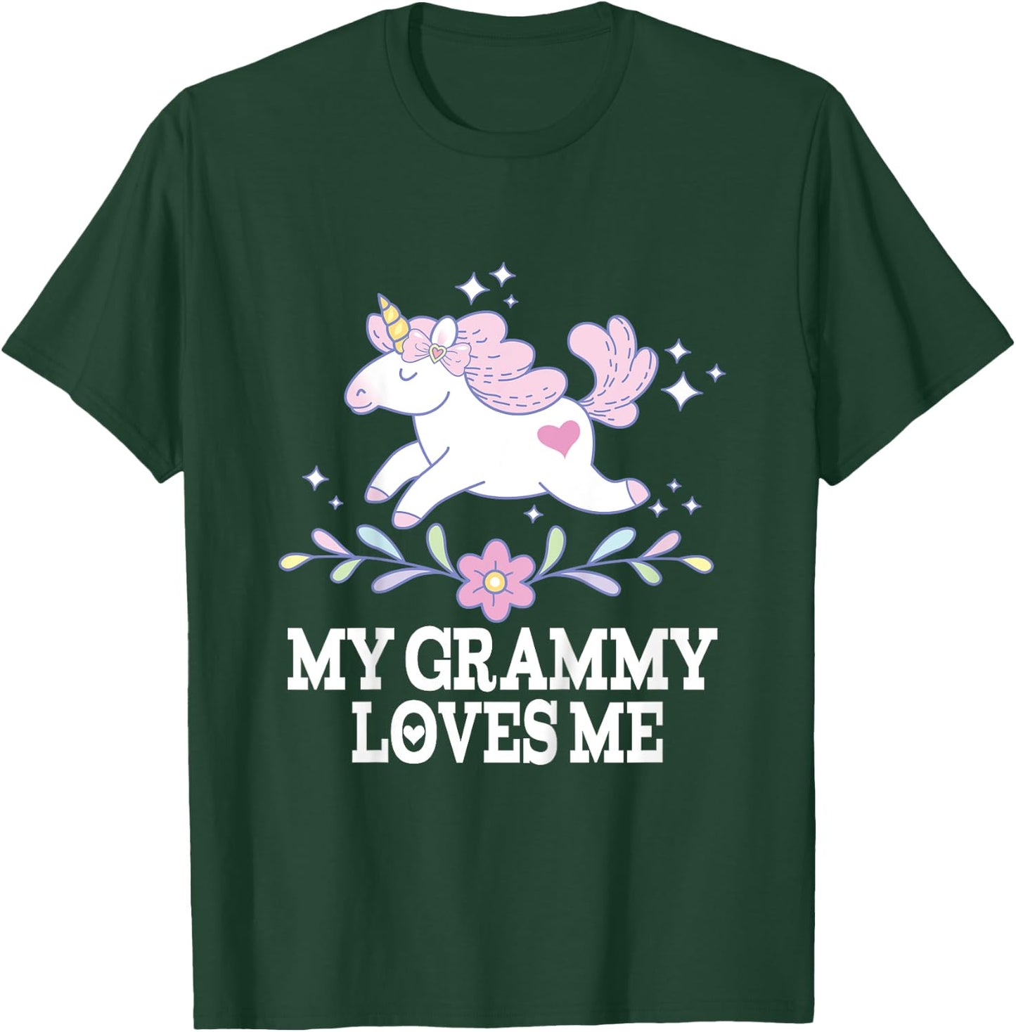 My Grammy Loves Me Granddaughter Unicorn for Girl T-Shirt - T-Shirt | Forest