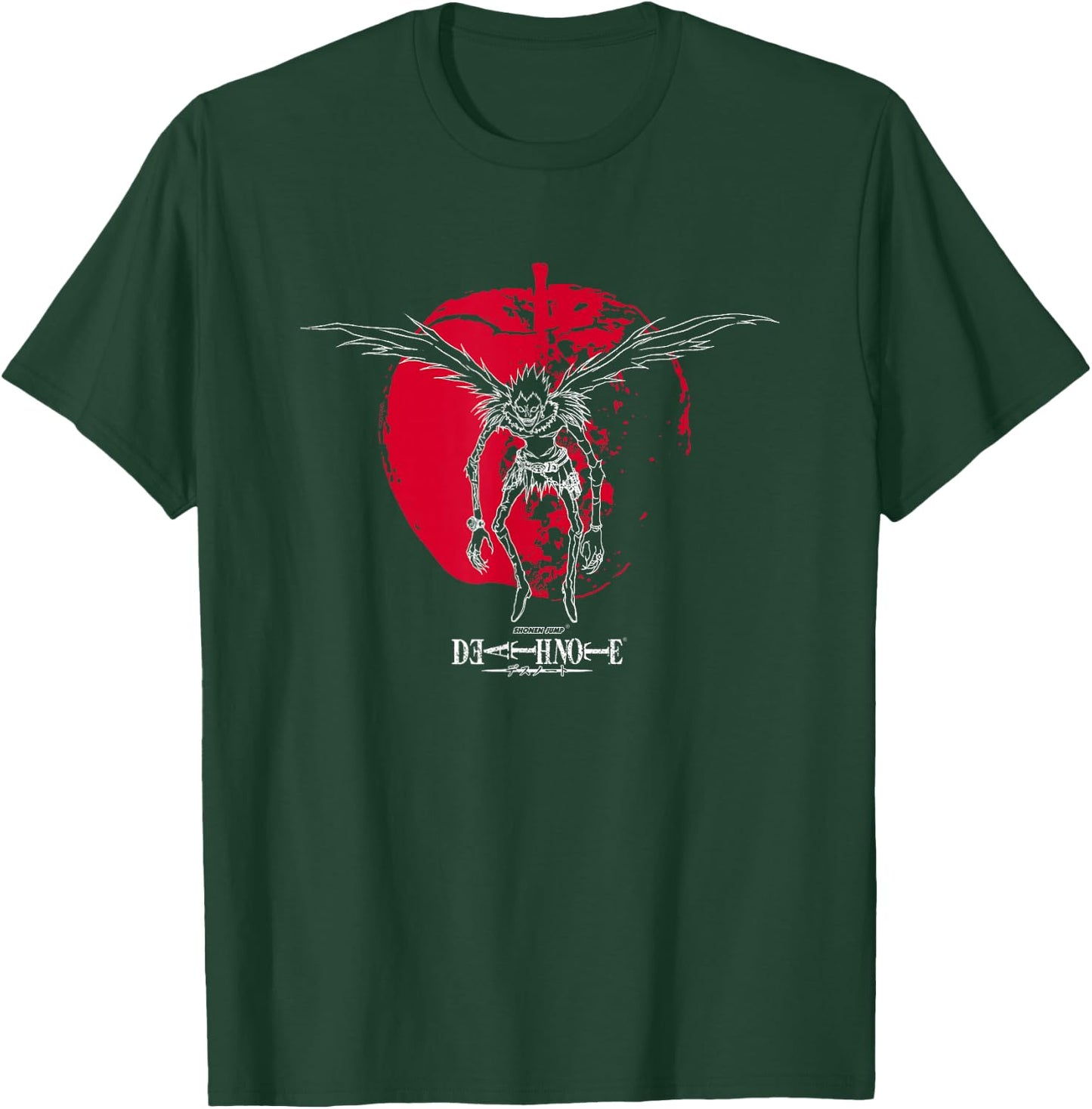 Death Note Ryuk Silhouette on Apple Anime T-Shirt - T-Shirt | Forest