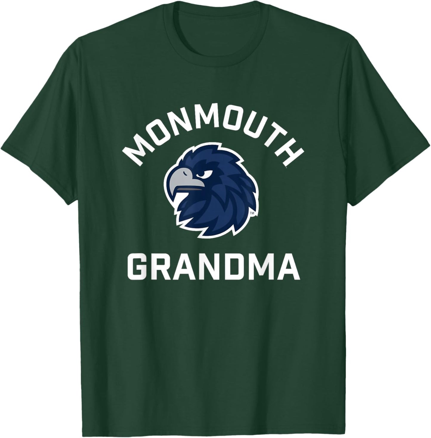 Monmouth University Hawks Arched Grandma T-Shirt - T-Shirt | Forest