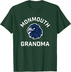 Monmouth University Hawks Arched Grandma T-Shirt - T-Shirt | Forest