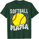 Groovy Softball Mama Softball Daughters Game Mothers Day T-Shirt - T-Shirt | Forest