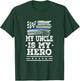 Kids Police Officer Uncle is my Hero T-Shirt - T-Shirt | Forest