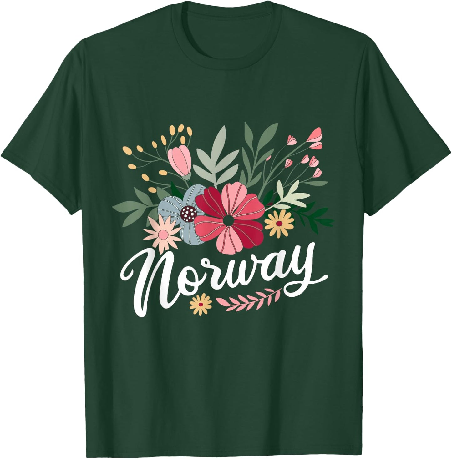 Scandinavian Country Norway Mountains Gift Norway T-Shirt - T-Shirt | Forest
