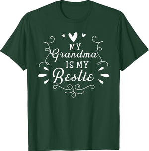 My Grandma Is My Bestie Cute Matching For Granddaughter T-Shirt - T-Shirt | Forest
