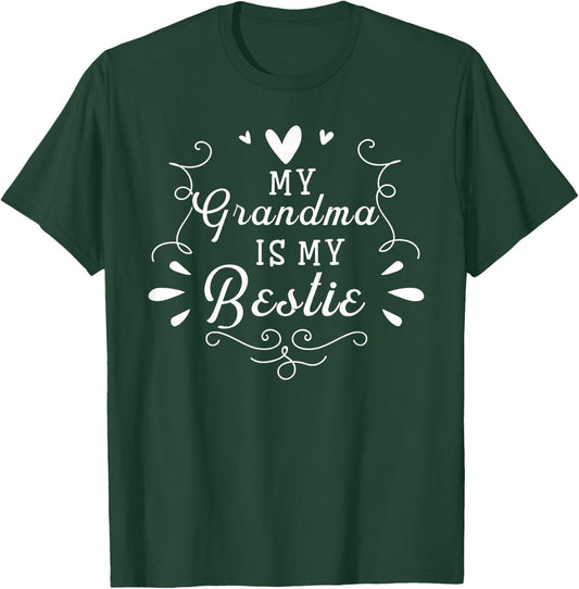 My Grandma Is My Bestie Cute Matching For Granddaughter T-Shirt - T-Shirt | Forest