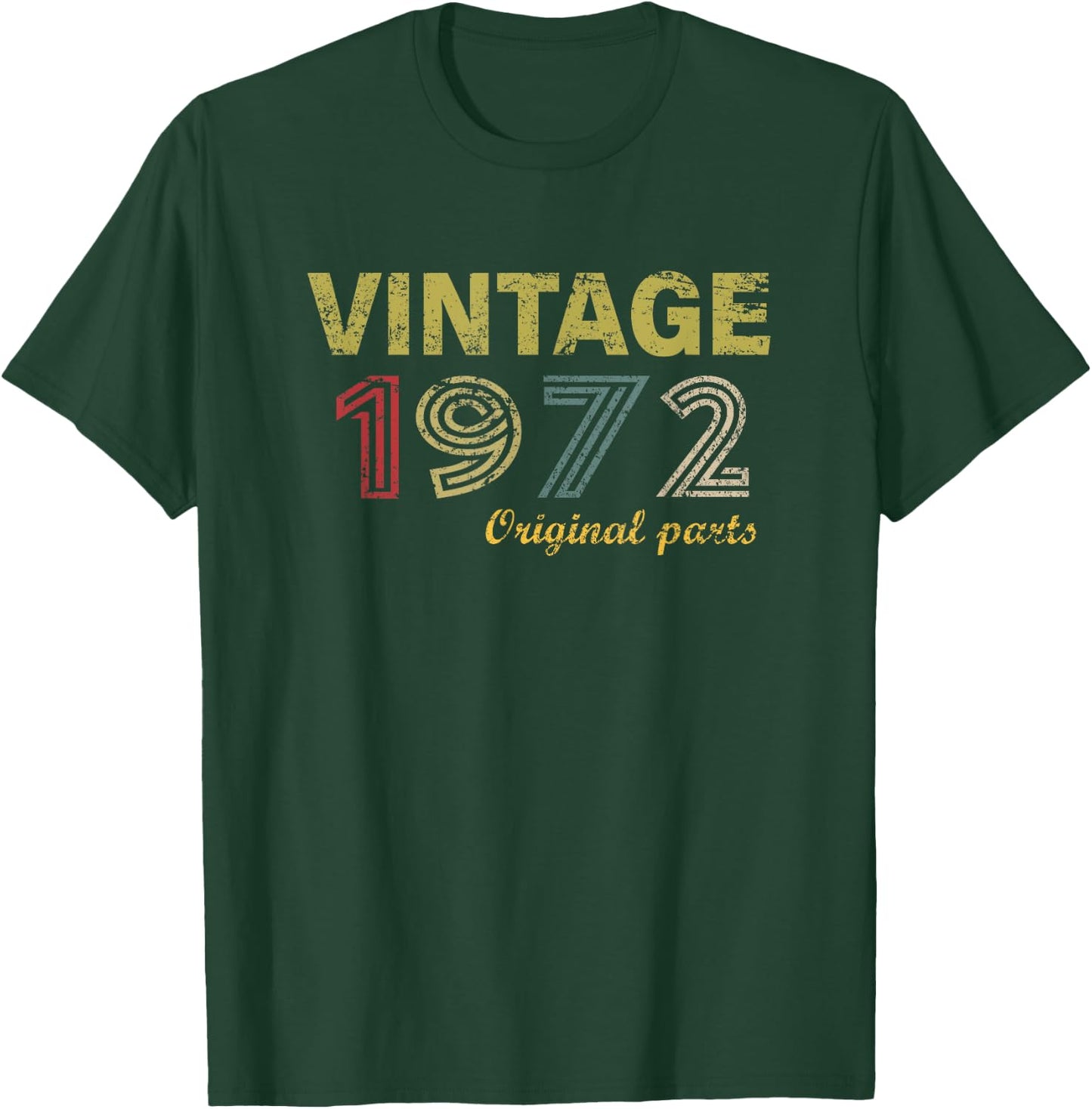 Vintage 1972 53 Year Old Bday Men Women 53rd Birthday T-Shirt - T-Shirt | Forest