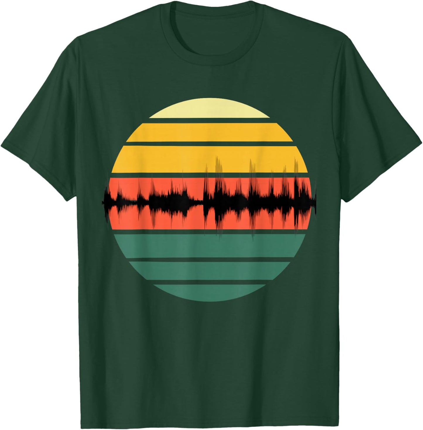 Retro Music Gift Sound Engineer Shirt Vintage Soundwave T-Shirt - T-Shirt | Forest