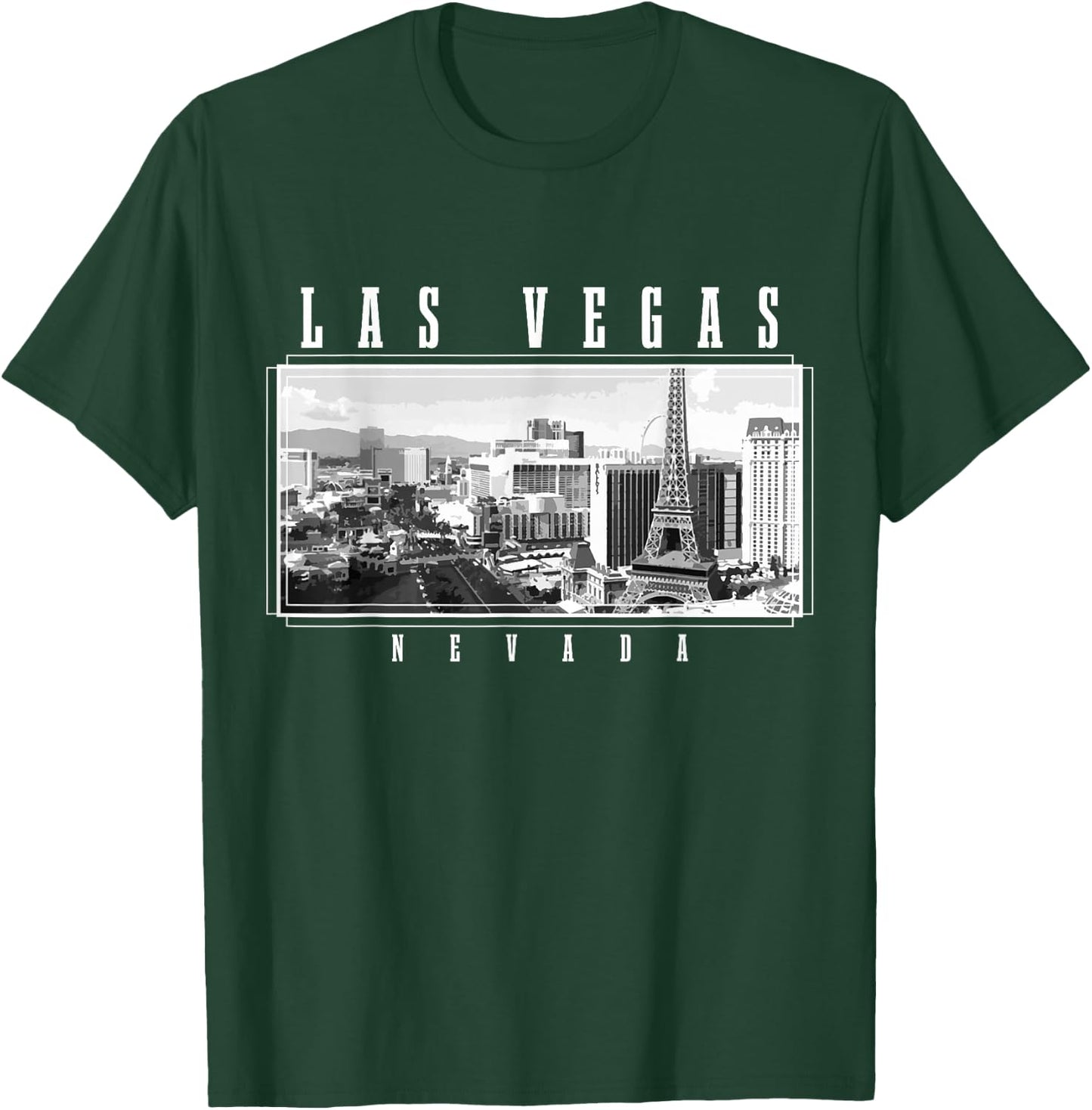 Las Vegas Skyline Nevada Vintage USA America Souvenir T-Shirt - T-Shirt | Forest