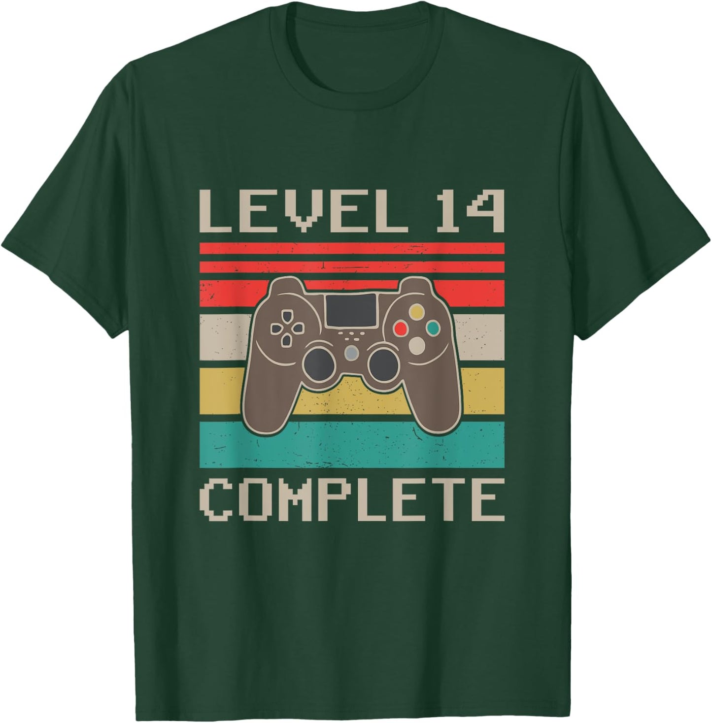 Level 14 Complete 14th Funny Wedding Anniversary For Couples T-Shirt - T-Shirt | Forest