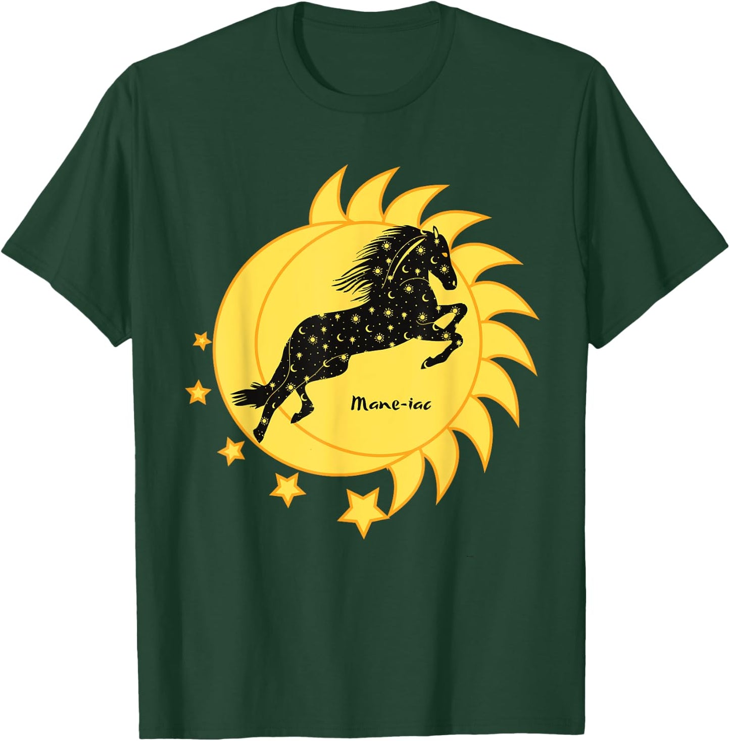 Cute Mane-iac Celestial Horse Dancer Girls Graphic T-Shirt - T-Shirt | Forest