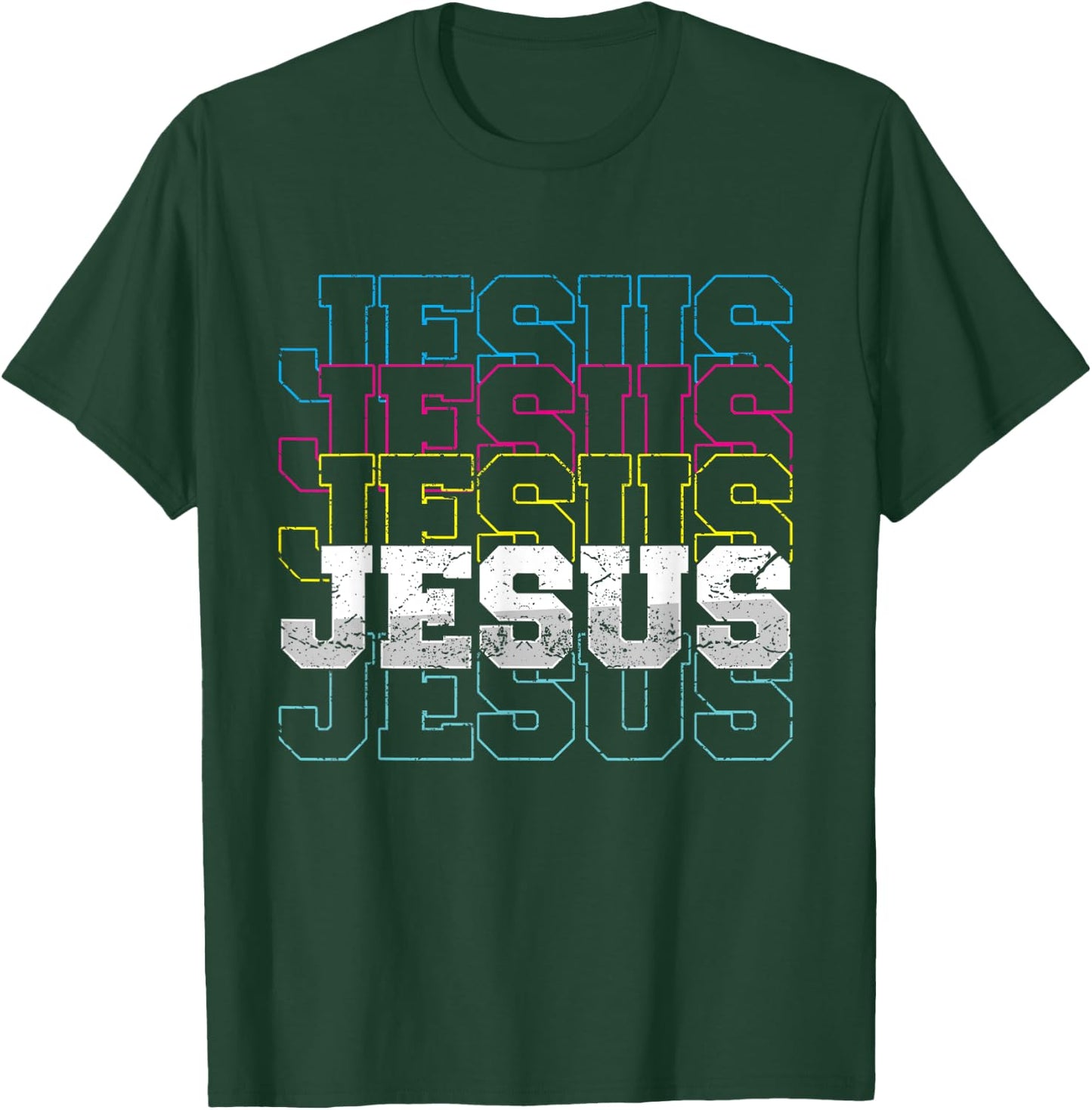 Jesus Christ Religion Christian Faith Prayer Church Gift T-Shirt - T-Shirt | Forest