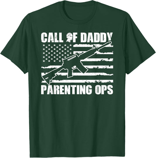 Call of Daddy Parenting Ops fathers day gaming dad gamer T-Shirt - T-Shirt | Forest