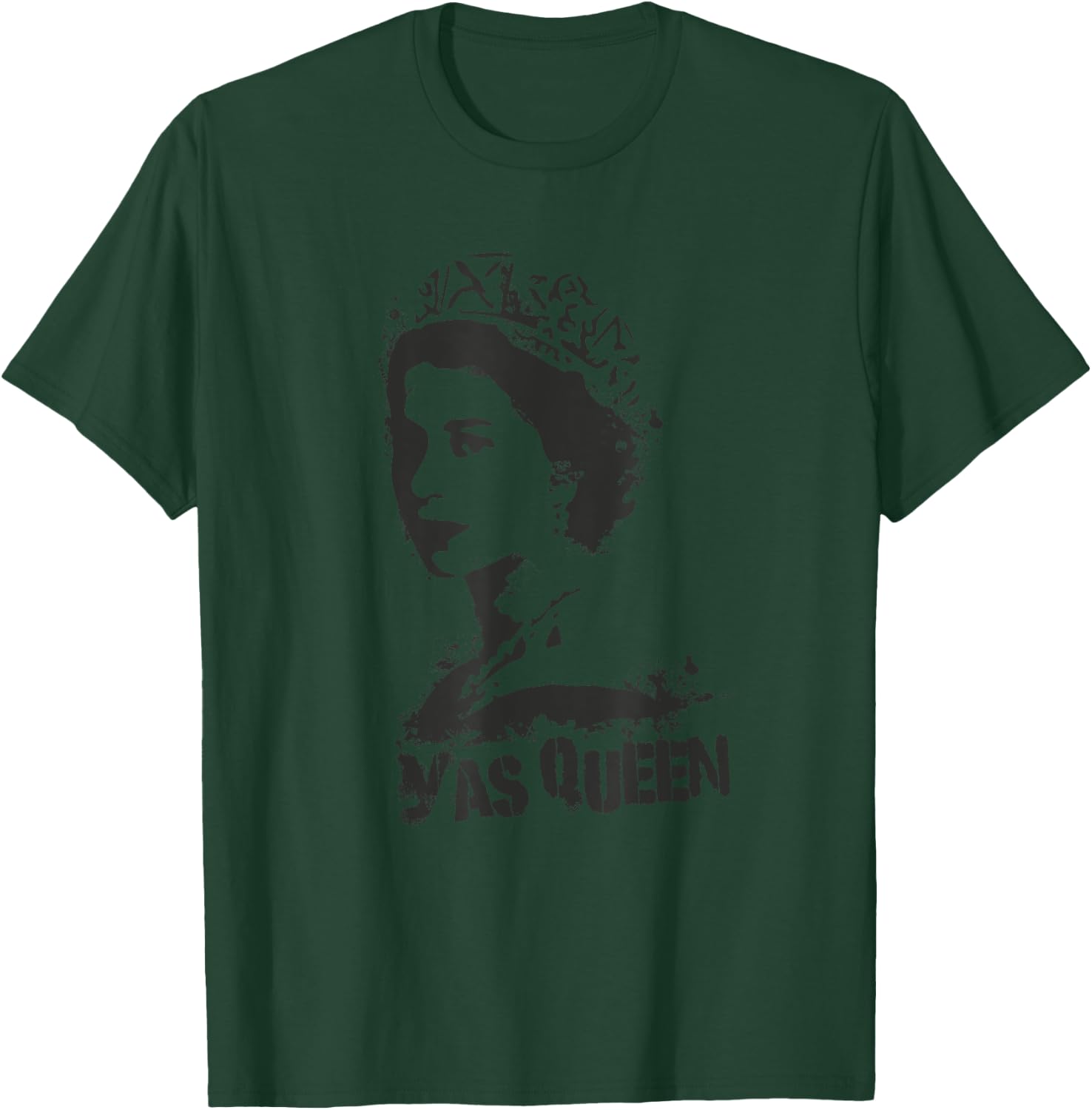 YAS QUEEN of England Tribute British Royal Funny Queen Meme T-Shirt - T-Shirt | Forest