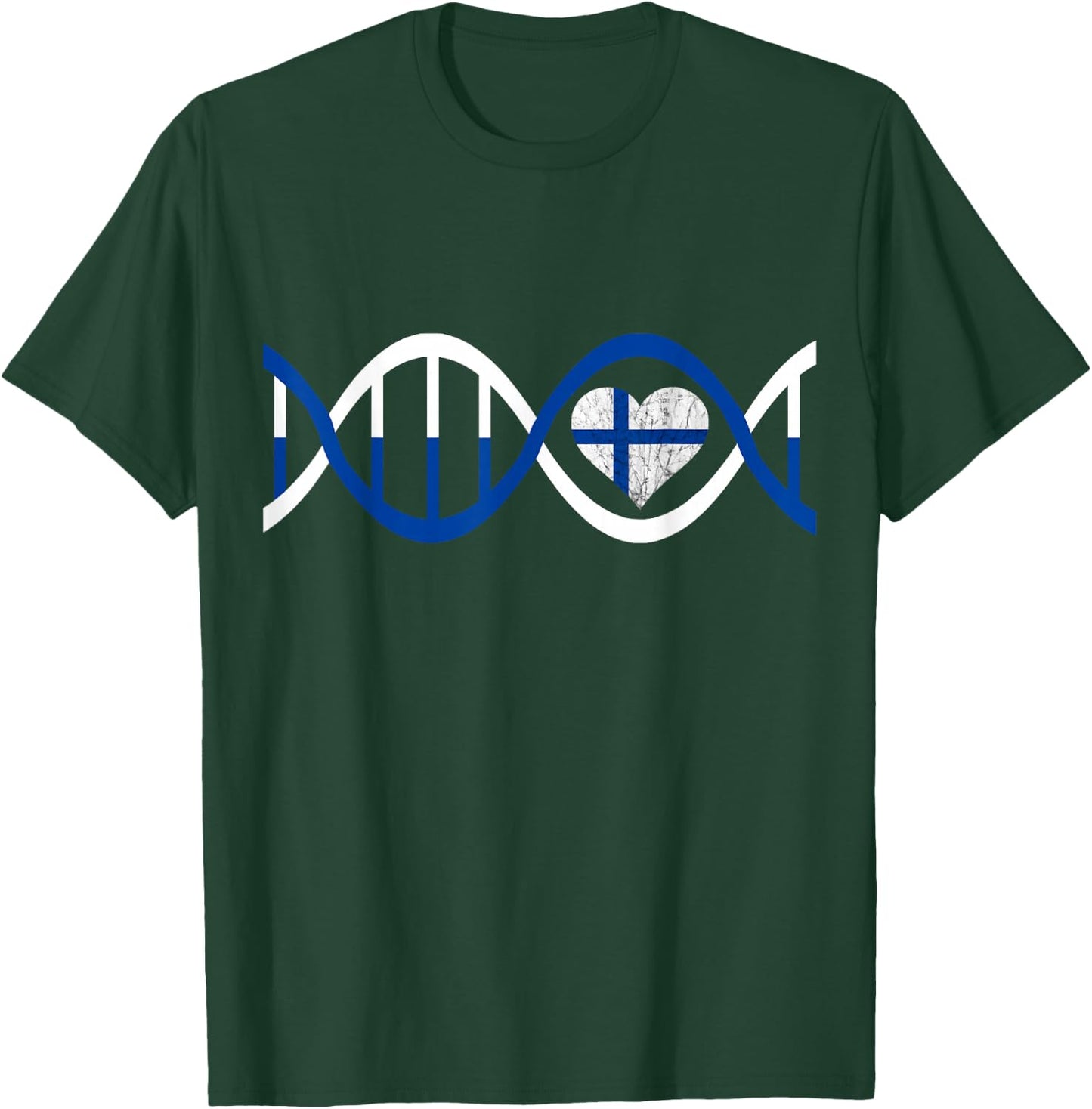 Finland DNA Strand Fins Genetics Sisu Finnish Roots T-Shirt - T-Shirt | Forest