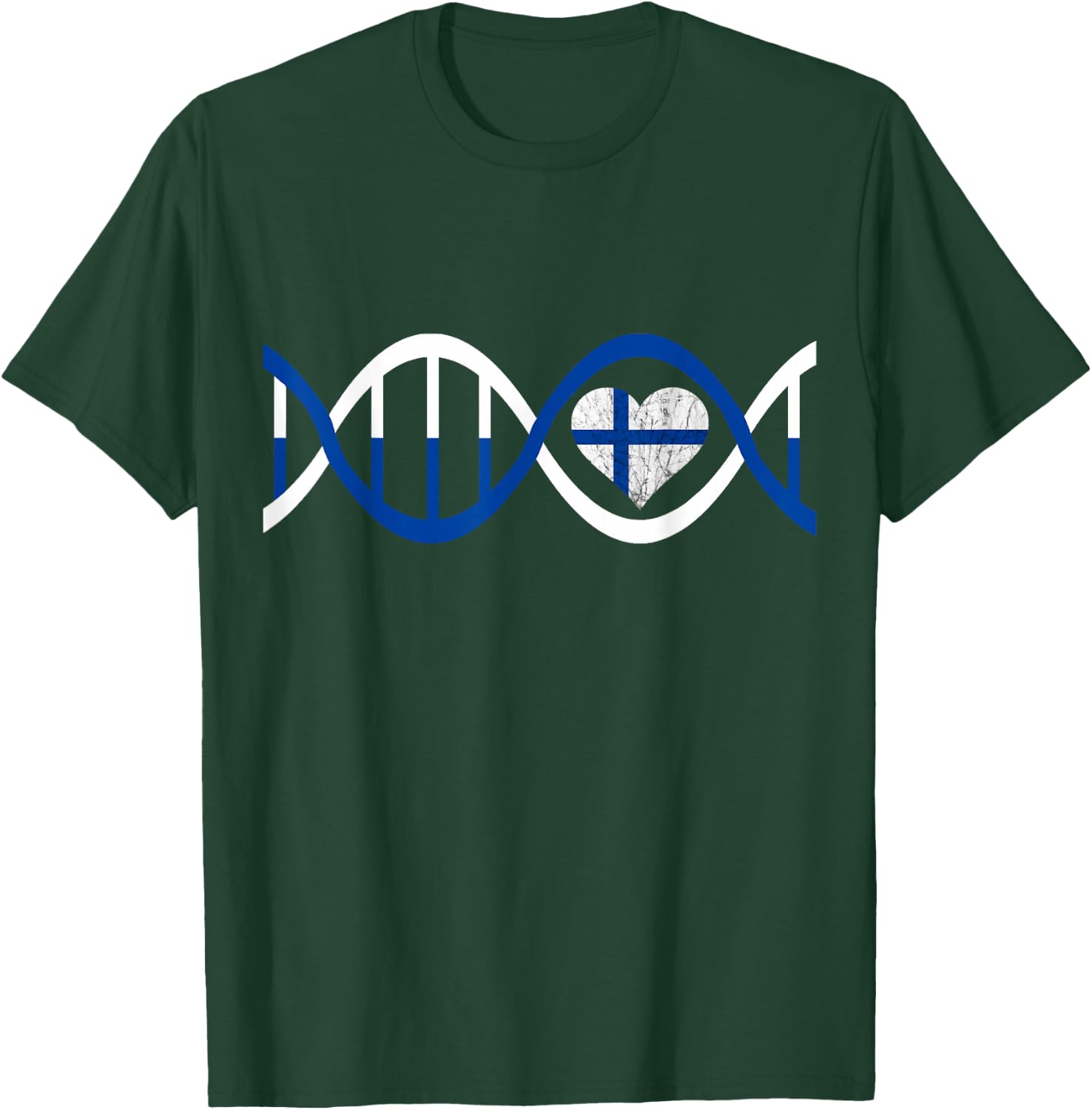 Finland DNA Strand Fins Genetics Sisu Finnish Roots T-Shirt - T-Shirt | Forest