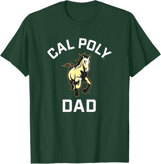 Cal Poly Mustangs Arched Dad T-Shirt - T-Shirt | Forest