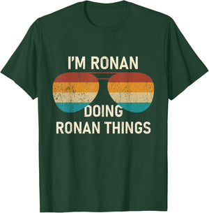 I'm Ronan Doing Ronan Things Retro Sunglass Personalized T-Shirt - T-Shirt | Forest