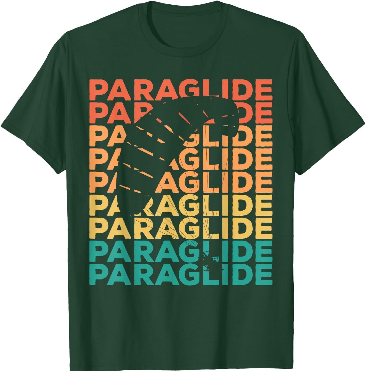 Retro Vintage Paragliding Gift Paragliders T-Shirt - T-Shirt | Forest