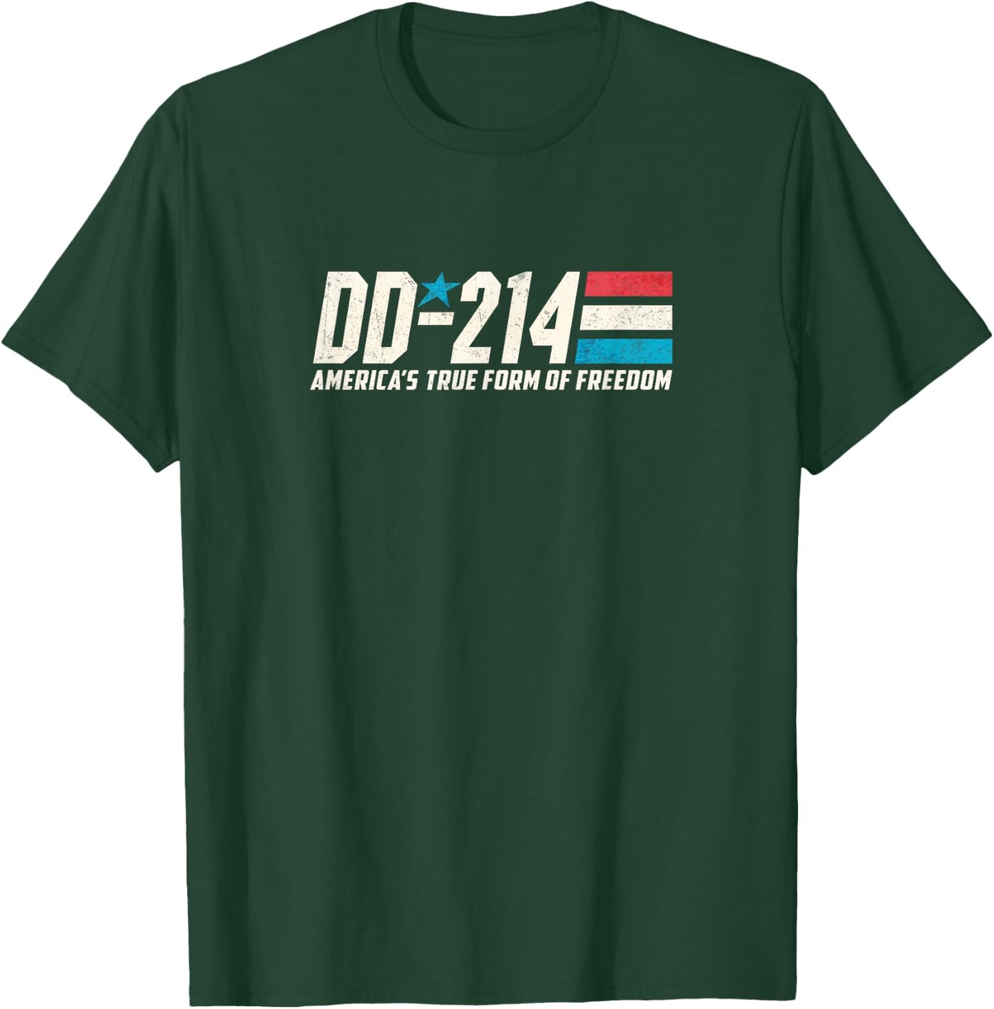 DD-214 Armed Forces Military Alumni Vintage Veteran T Shirt T-Shirt - T-Shirt | Forest