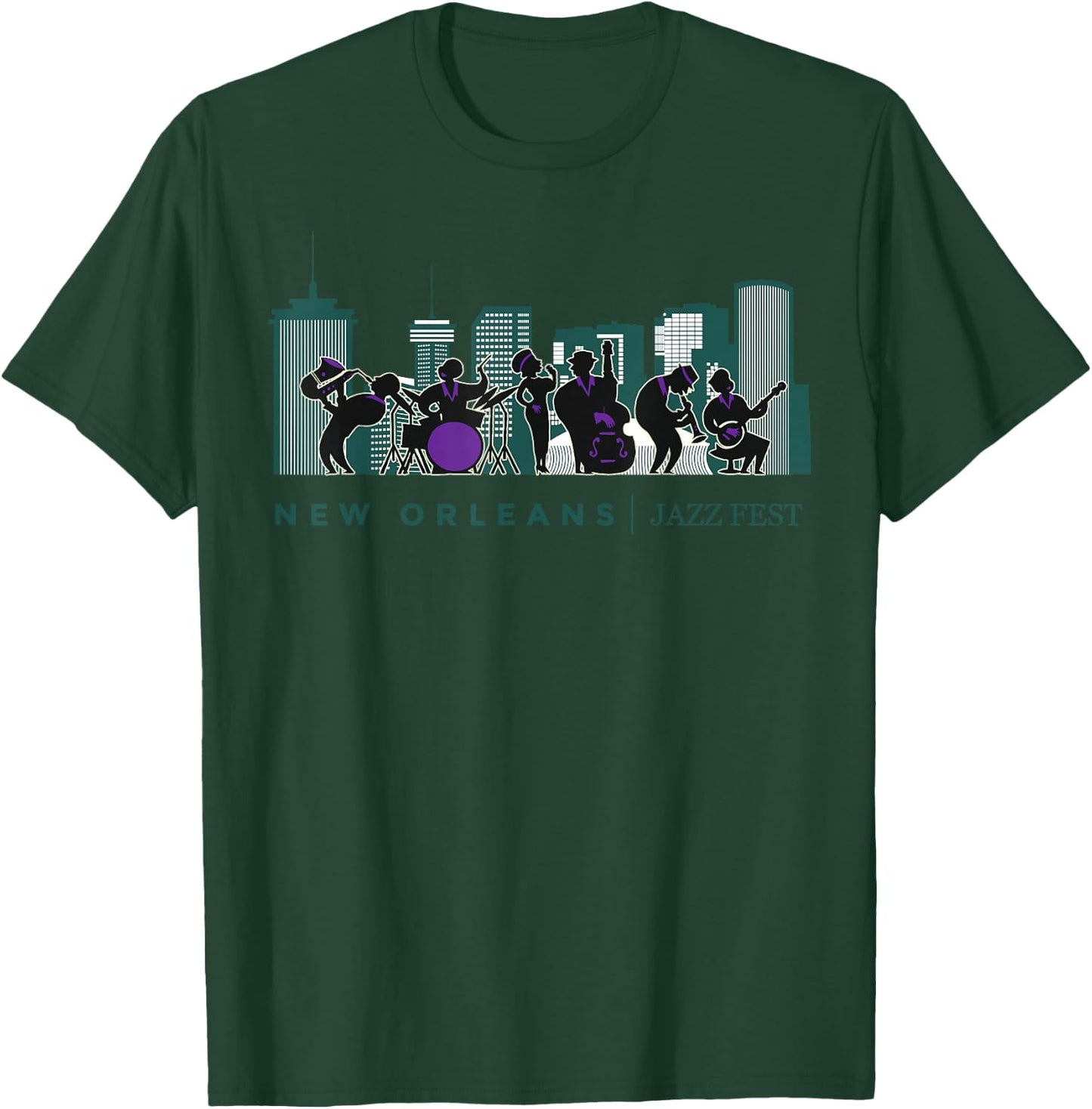 Jazz Music New Orleans Fest Jazz Festival Souvenir T-Shirt - T-Shirt | Forest