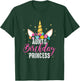 Aunt Of The Birthday Princess Aunt Gift Unicorn Birthday T-Shirt - T-Shirt | Forest