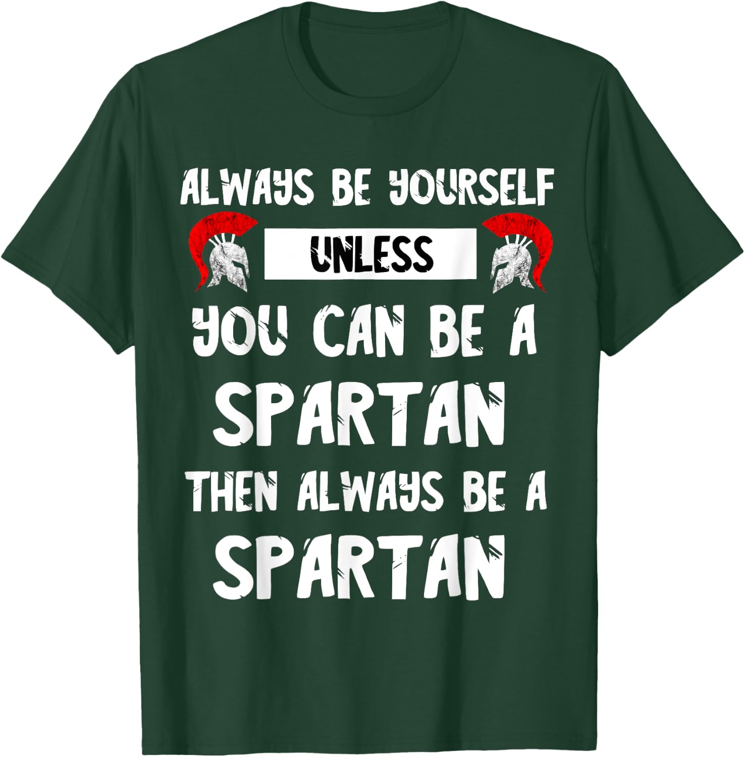 Spartan Spartacus Warrior Soldier Gladiators Helmet Sparta T-Shirt - T-Shirt | Forest